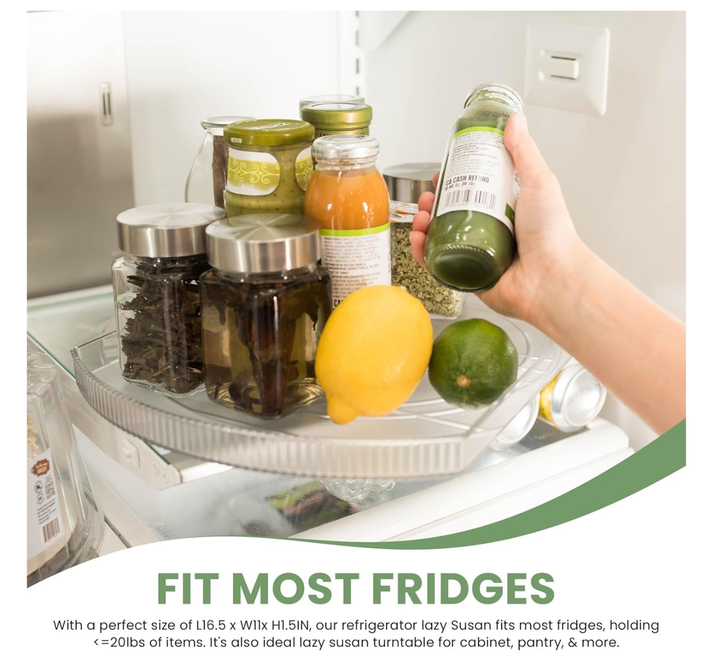 SpinShelf | Rotating Fridge Organizer | 360° Lazy Susan