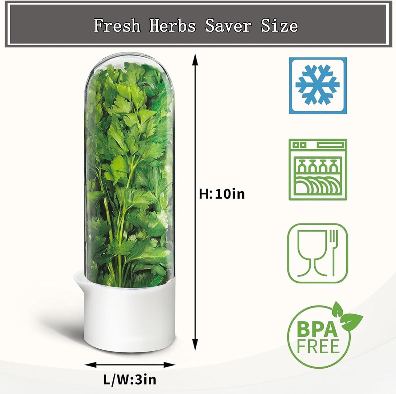 GreenPod | Herb Keeper for Fridge | Fresh for 3 Weeks