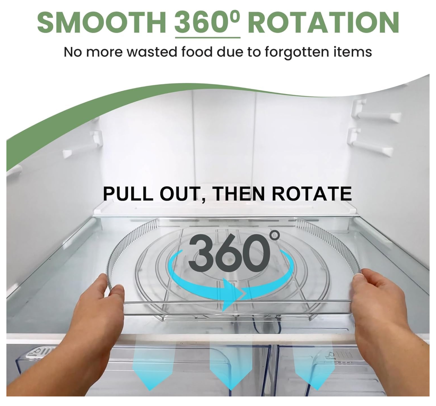SpinShelf | Rotating Fridge Organizer | 360° Lazy Susan