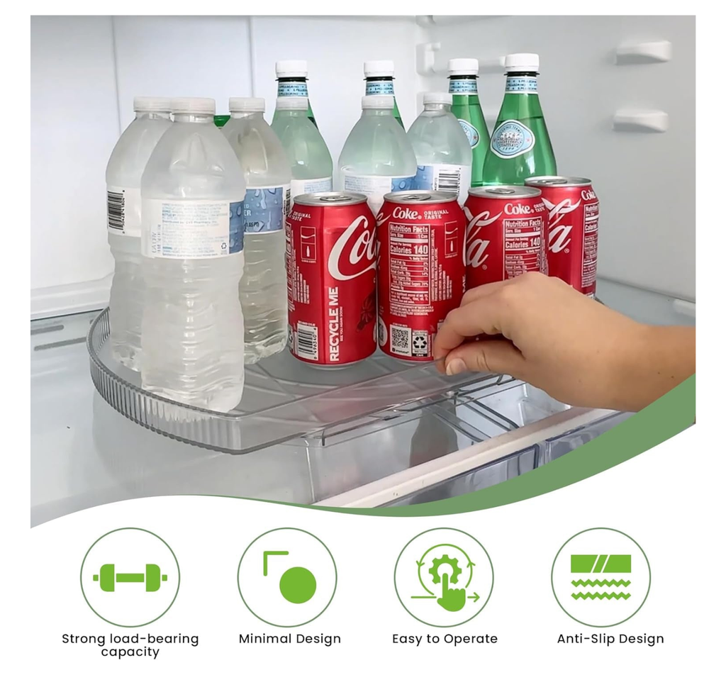 SpinShelf | Rotating Fridge Organizer | 360° Lazy Susan