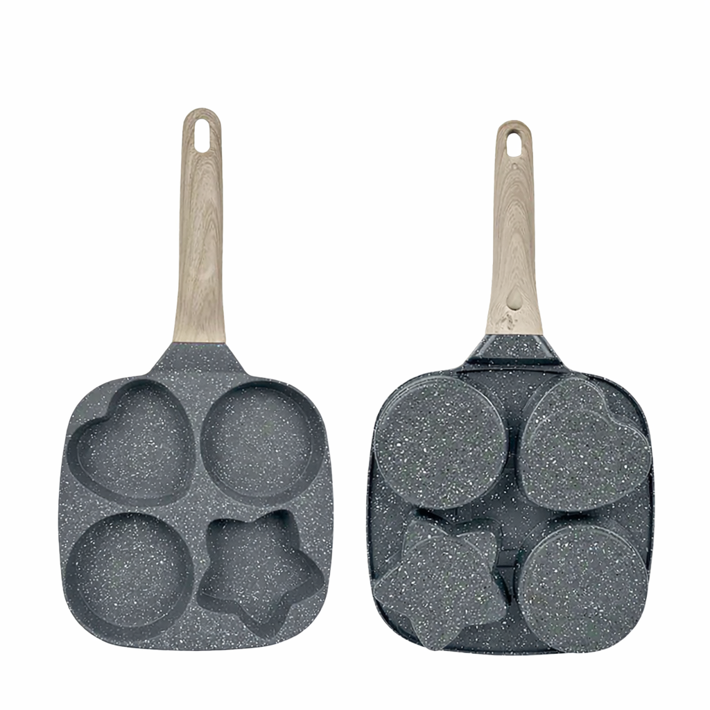 QuadPan | 4-Hole Non-Stick Breakfast Pan | Cook Faster, Clean Easier