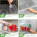 SpinShelf | Rotating Fridge Organizer | 360° Lazy Susan | Large & Clear