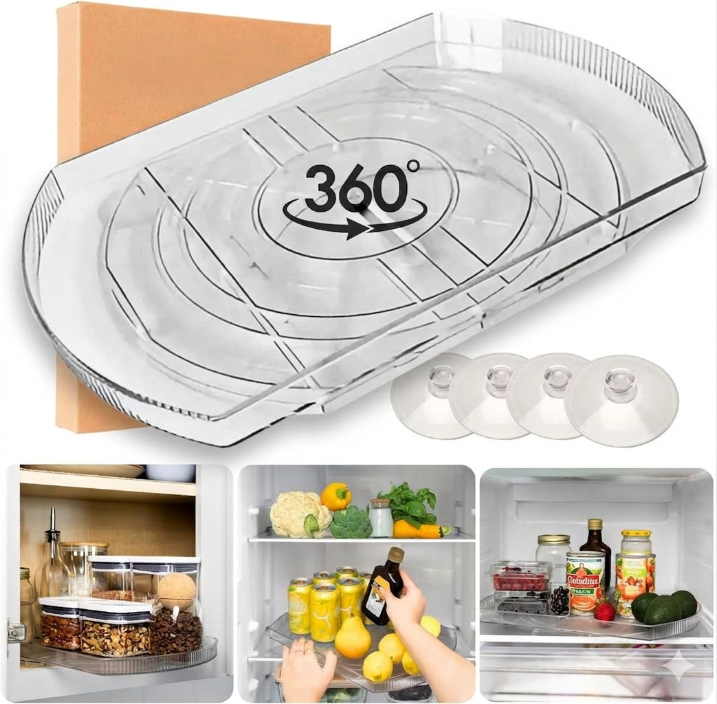SpinShelf | Rotating Fridge Organizer | 360° Lazy Susan